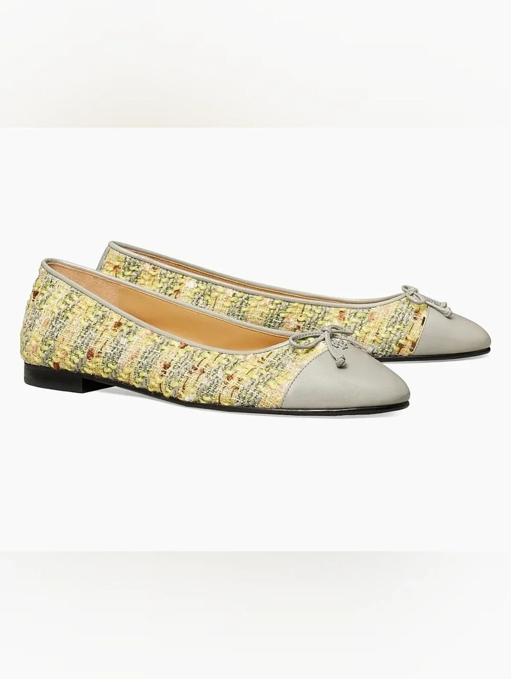 NWOB Tory Burch Leather Tweed Ballet Flats. Size 7.5